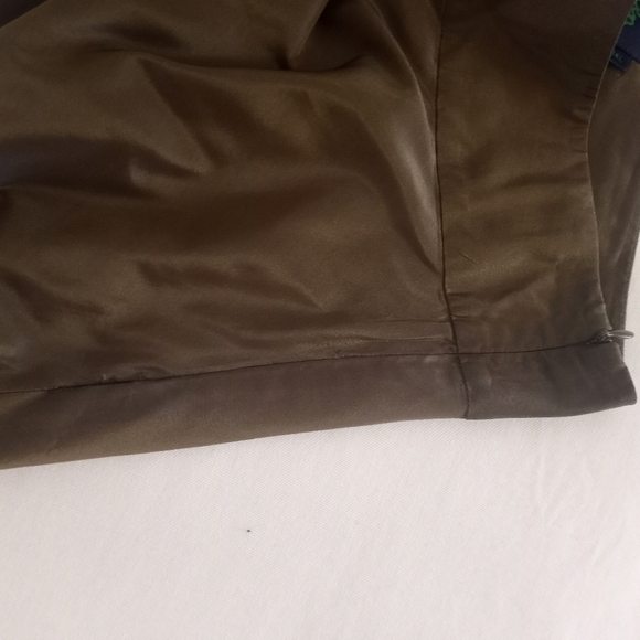 Boden Silk Olive Green Cream Floral Embroidered Sequined Bohemian Skirt 14 - Picture 7 of 10